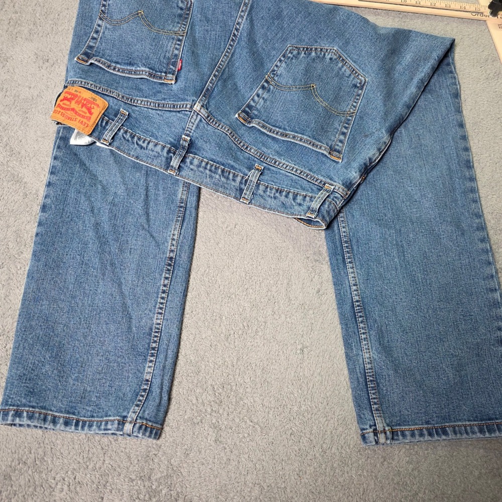 Levi's Mens 38x30 559 Relaxed Straight Jeans Blue Medium Wash Denim 6594 - Picture 7 of 8